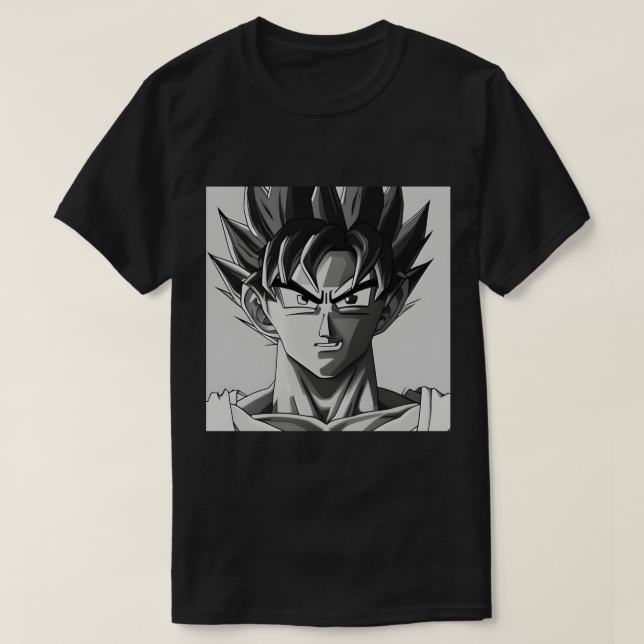 Camiseta Desenho Goku sem cor Arte a lápis Goku .png